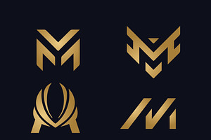 Letter M logo flat logo vector, a Branding & Logo Template by T.Vooka