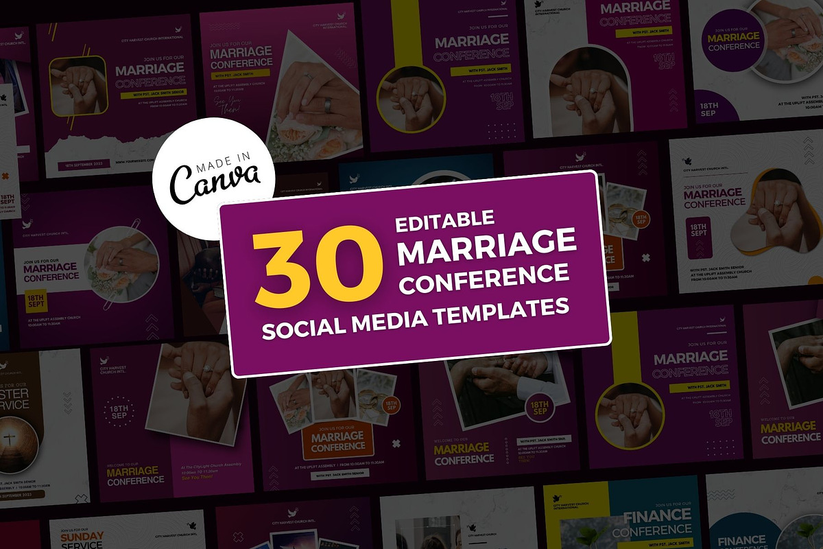 Marriage Conference Flyer Bundle(30), a Social Media Template by MK Creatives (Photo 1 of 3)