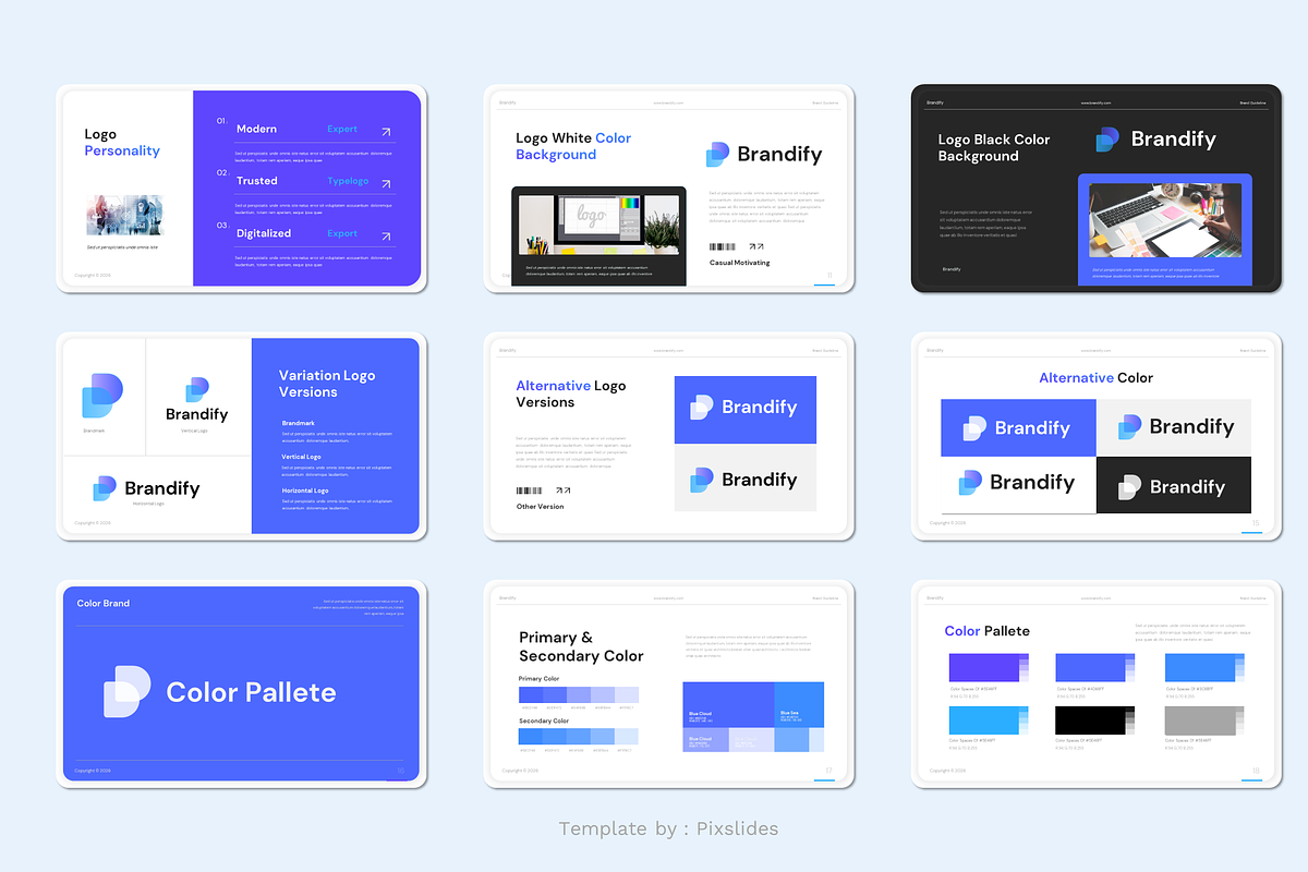 Brand Identity PowerPoint, a Presentation Template by Pixslides (Photo 3 of 5)