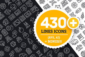 Collection Lines Icons (430+)