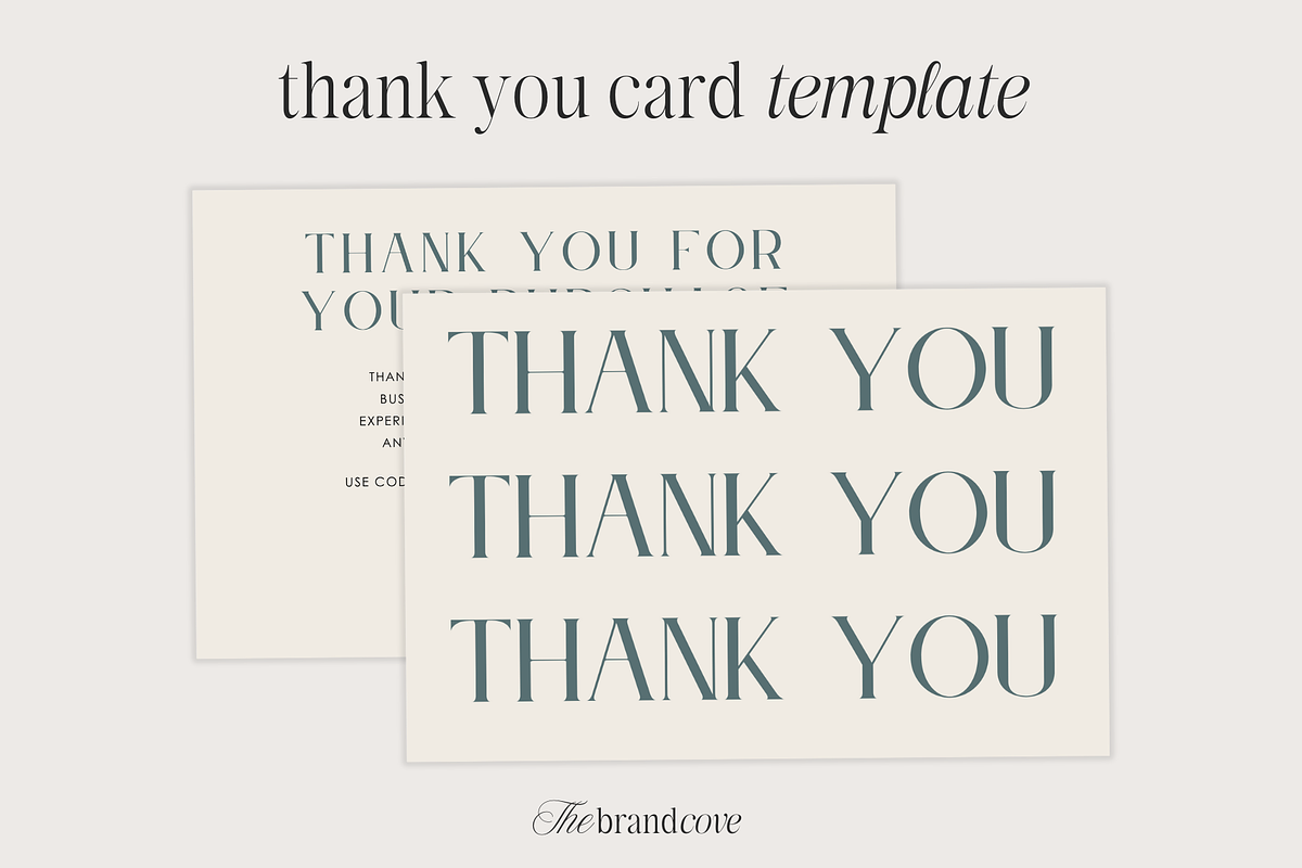 Business Thank You Card, a Card Template by thebrandcove (Photo 2 of 7)