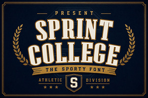 Sprint College, a Slab Serif Font by Limited.studio