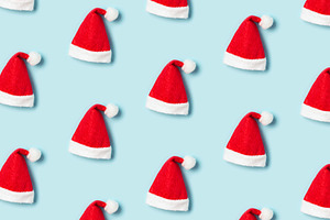 Pattern made of santa claus's hat featuring christmas, santa, and claus