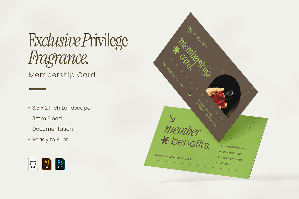 Exclusive Fragrance Membership Card, a Card Template by VUNIRA (Photo 1 of 3)