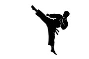 Dynamic martial arts kick silhouette, a Graphic by Amazin_art (Thumbnail 22 of 36)