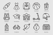 Lifestyle Outline Icons, an Outline Icon by Tekuni (Thumbnail 4 of 6)