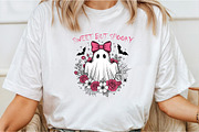 Halloween Vintage Ghost Boho Flowers, an Illustration by DreamCafeArt (Thumbnail 2 of 7)