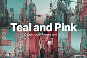 20 Teal & Pink Lightroom Presets, a Preset Add-On by SparkleStock (Thumbnail 1 of 17)