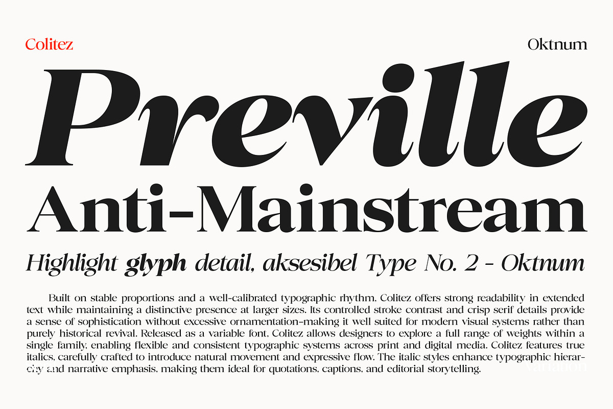 Colitez - Editorial Serif, a Serif Font by Oktnum Type Foundry (Photo 2 of 15)