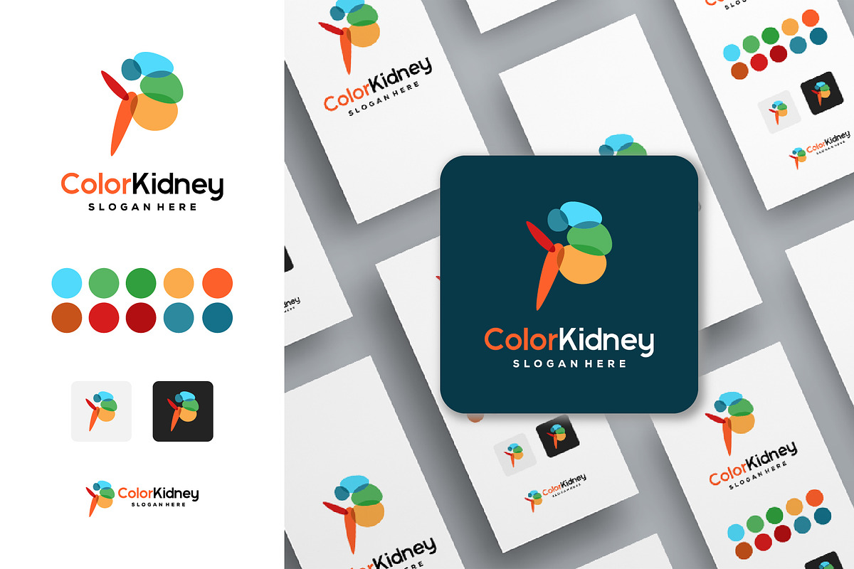 Set of Colorful Kidney Care logo, a Branding & Logo Template by Lucky Creative (Photo 3 of 5)