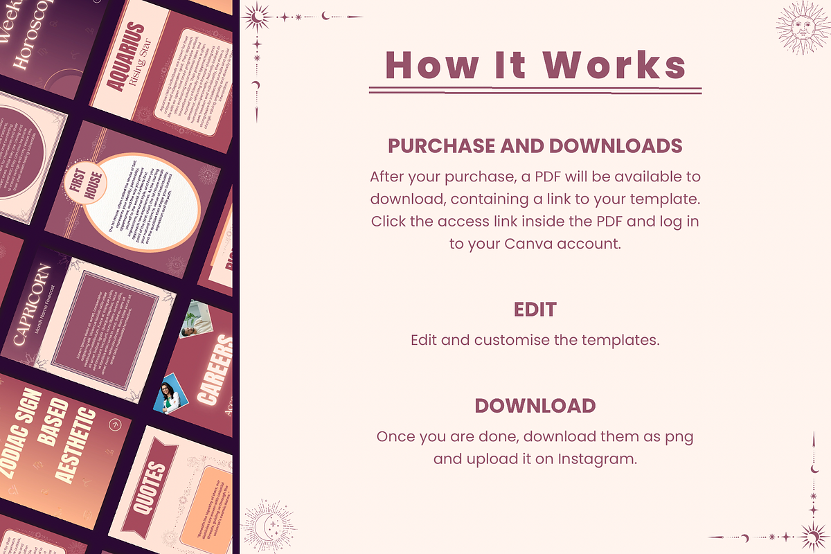 Astrology Canva Instagram Template, a Social Media Template by Supriya Artwork (Photo 5 of 5)