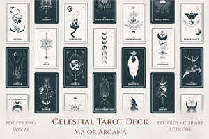 Celestial Tarot Cards - Major Arcana