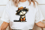 Funny Autumn Cat Clipart, a Seasonal Illustration by Designworld (Thumbnail 8 of 11)