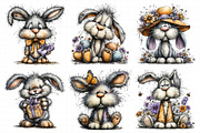 Whimsical Bunny Clipart, an Illustration by Daily.Designs (Thumbnail 3 of 7)