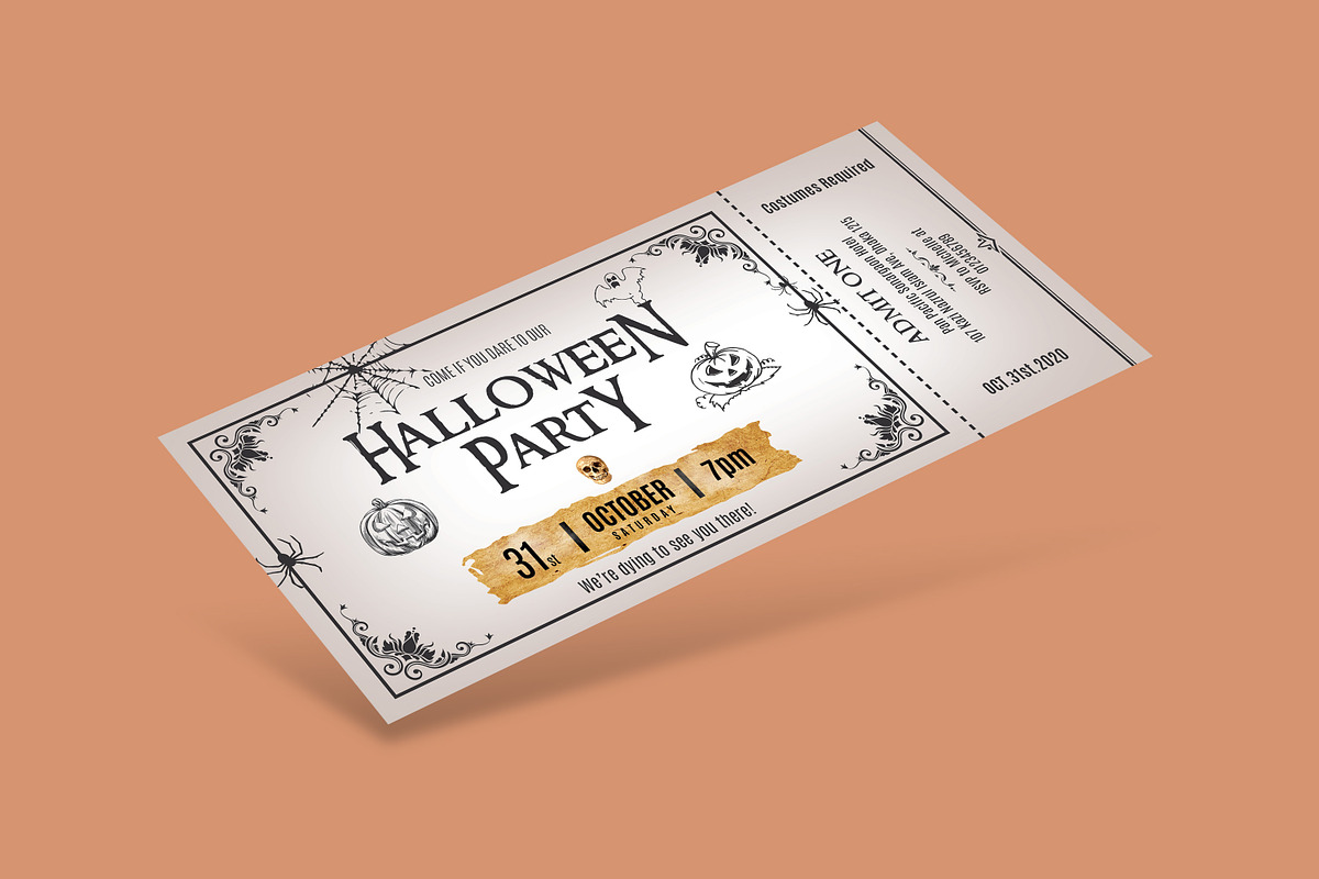 Halloween Ticket, an Invitation Template by Amit Debnath (Photo 2 of 6)