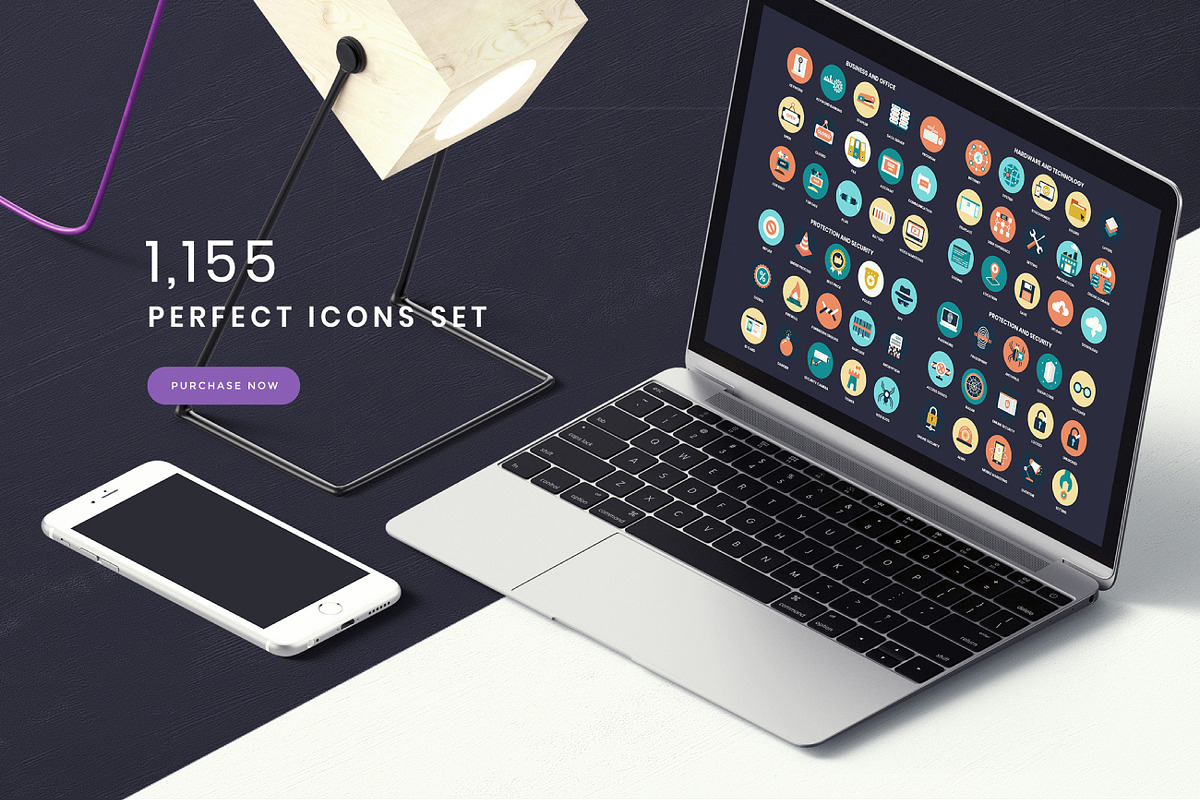 1155 PERFECT ICONS SET, an Outline Icon by Toonsteb (Photo 2 of 26)