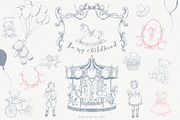 Vintage nursery clipart bundle, an Object Illustration by Sensual Art (Thumbnail 1 of 13)
