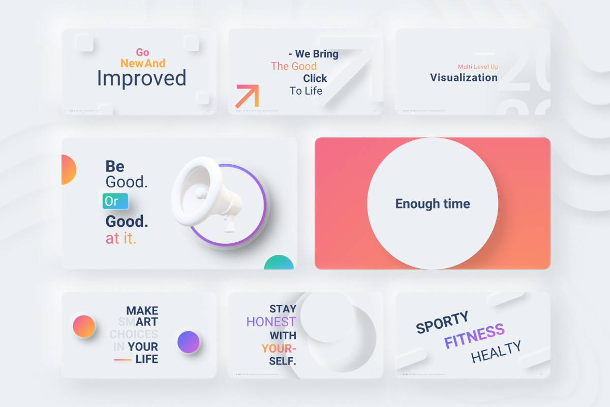 Neumorphic Style 2021 Powerpoint, a Presentation Template by Brandearth RRGraph (Photo 21 of 30)