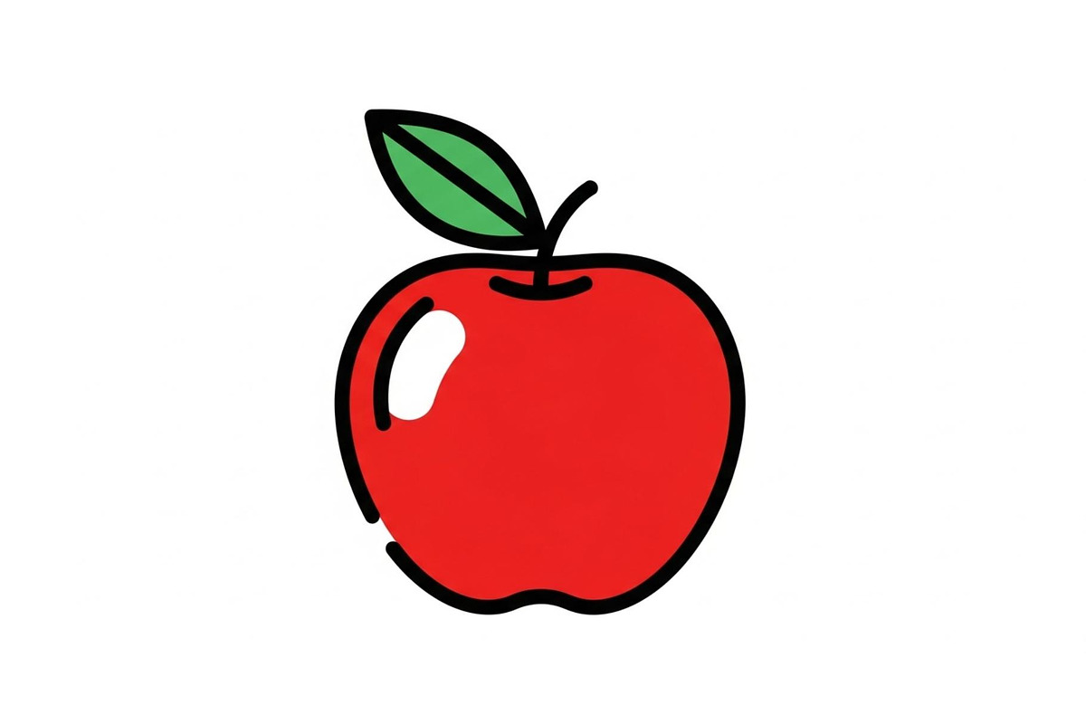 Apple Fruit Vector Icon Bundle, an Illustration by musafir_fashion (Photo 18 of 49)