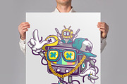 50 Cartoon Tshirt Designs Bundle 8_1, an Illustration by roach_graphic (Thumbnail 12 of 12)