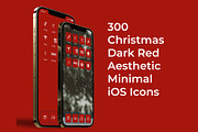 300 Christmas Dark Red iOS 14 Icons, an Icon by A Good Design Studio (Thumbnail 1 of 5)