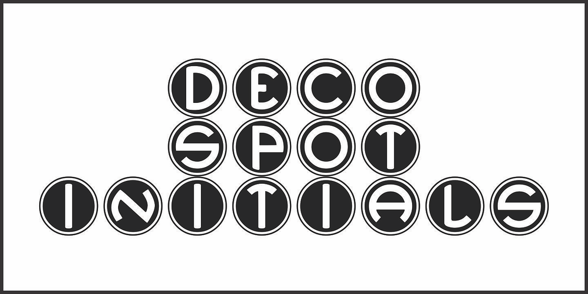 Deco Spot Initials JNL, a Font by Jeff Levine Fonts (Photo 2 of 5)
