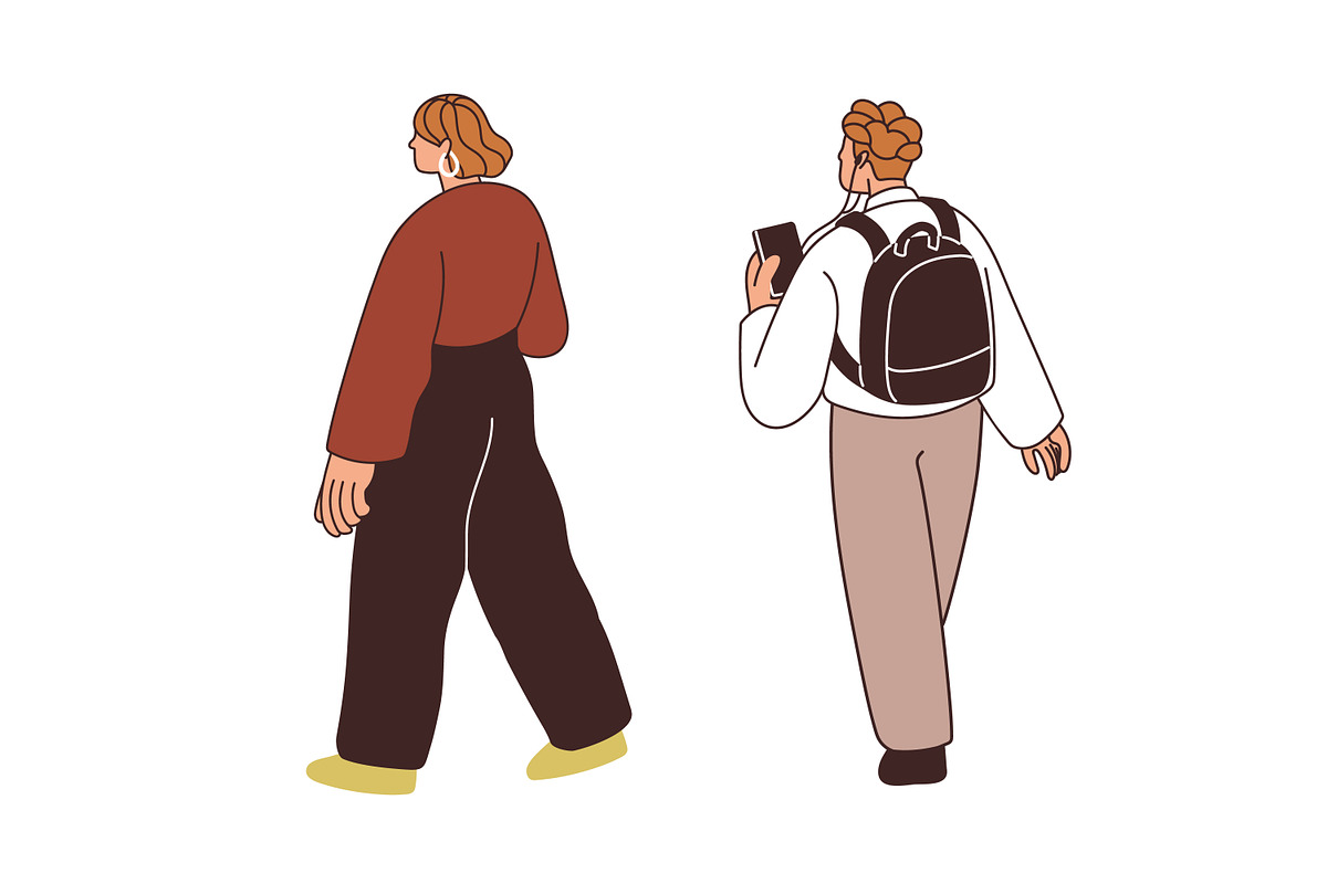 People walking on street set, a Person Illustration by Good Studio (Photo 8 of 10)