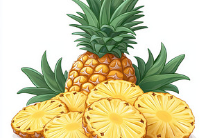 Whole pineapple and sliced pineapple, a Food & Drink Photo by Pixeness Studio