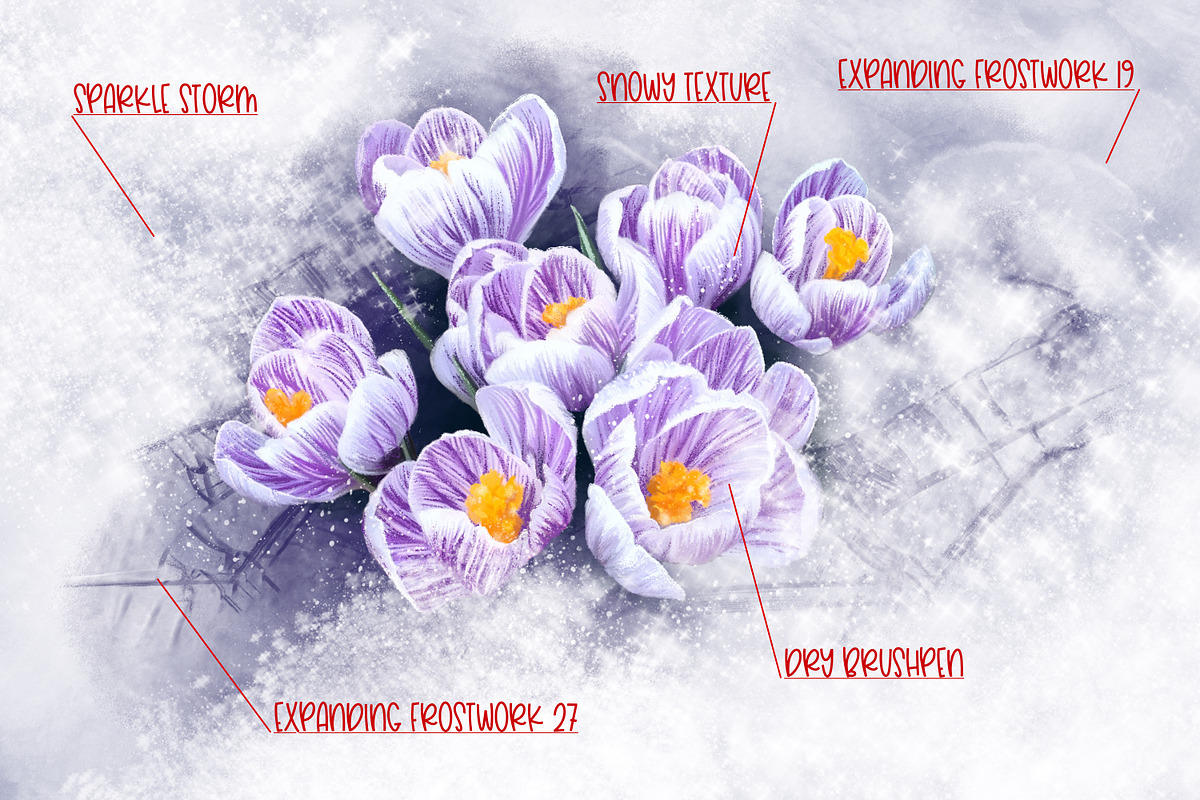 112 Winter Chill Procreate Brushes, a Brush Add-On by OlgaRom (Photo 11 of 12)