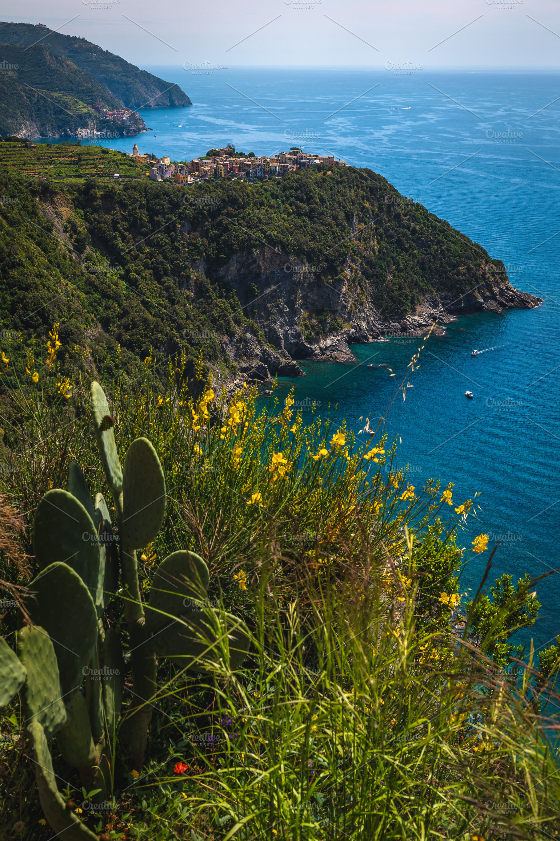 Corniglia view from the hiking trail, a Nature Photo by Alpine Dreams