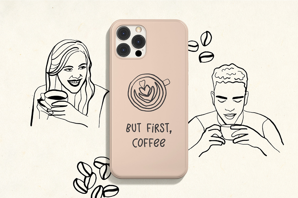 COFFEE LINE ART ILLUSTRATIONS, a Food Illustration by La Petite Line Art (Photo 11 of 12)