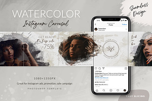 Watercolor Instagram Carousel