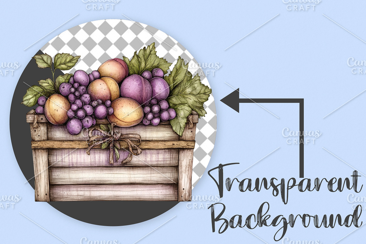 Whimsical Summer Wooden Sing Clipart, an Illustration by Canvas Craft (Photo 2 of 7)