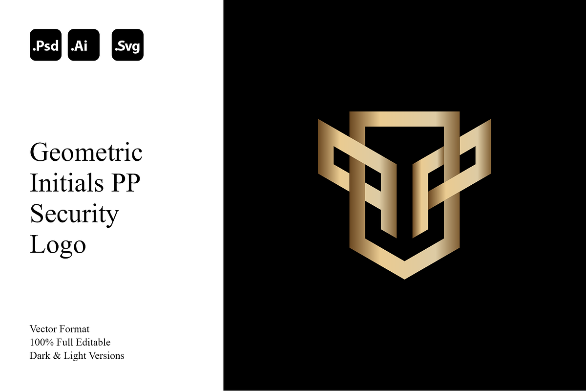 Geometric Initials PP Security Logo, a Branding & Logo Template by Luxury Logos (Photo 1 of 4)