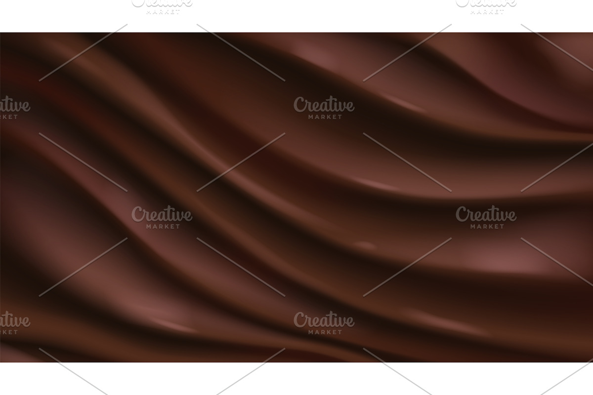 Brown silk fabric or liquid, an Illustration by art PVP - market