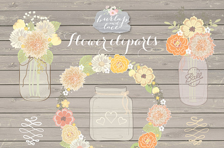 Vector Rustic wedding clip arts