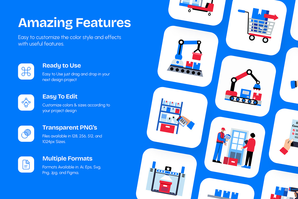 Logistics and Delivery Icon Set, an Emoji Icon by Creative Stall (Photo 2 of 8)