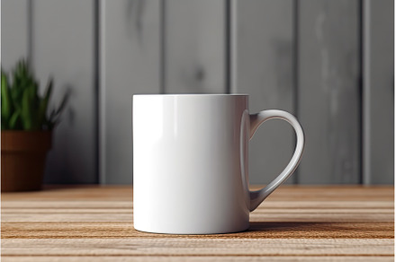 White blank mug mockup photo, a Business Photo by Aimagenarium@gmail.com