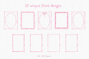 Watercolor Hand-Drawn Pink Frames, an Object Graphic by Solo Art Original (Thumbnail 3 of 14)