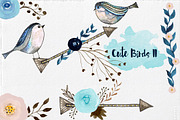 Watercolor Cute Birds II, an Illustration by Li Zamperini (Thumbnail 2 of 4)