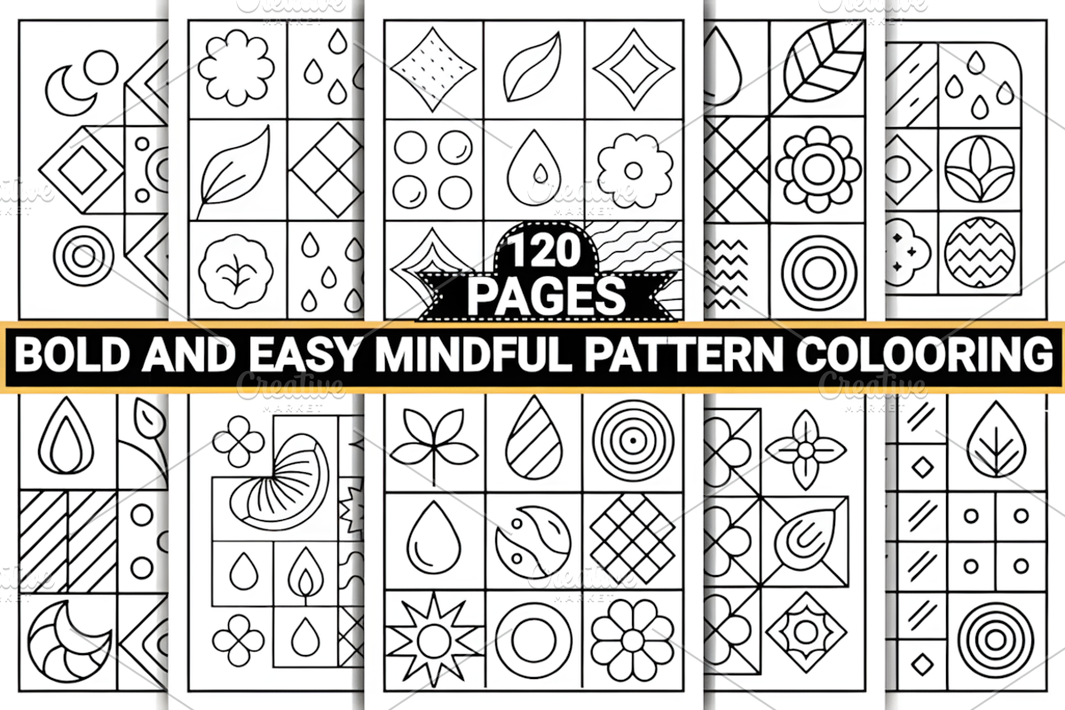 Bold and Easy Mindful Pattern, a Pattern Graphic by Coco Bloom (Photo 2 of 3)