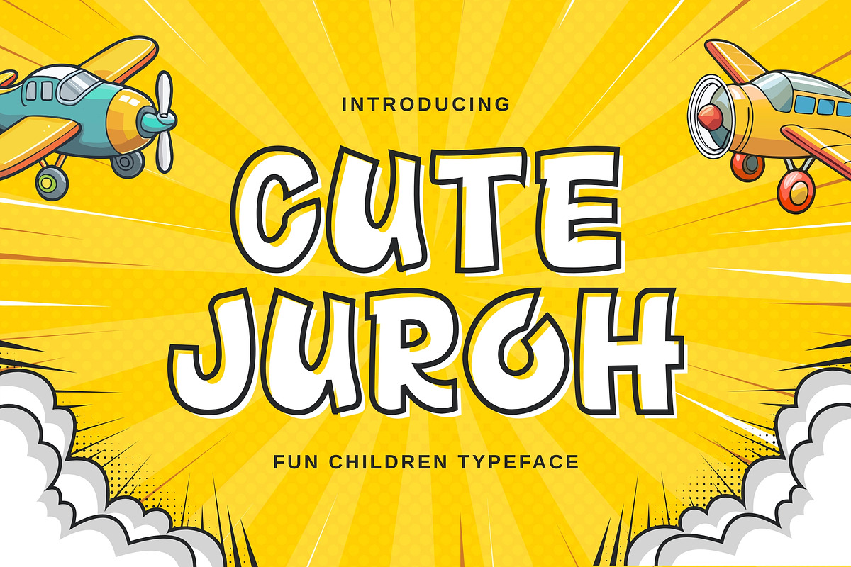Cute Juroh – Bold Comic Font, a Handwritten Font by socutefont (Photo 1 of 10)