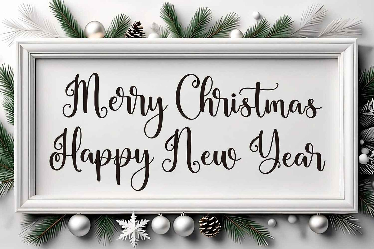 Christmas Holiday, a Script Font by Mozatype (Photo 5 of 9)