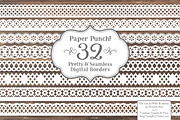 White Lace Borders Clipart & Vectors, an Illustration by Amanda Ilkov (Thumbnail 1 of 5)