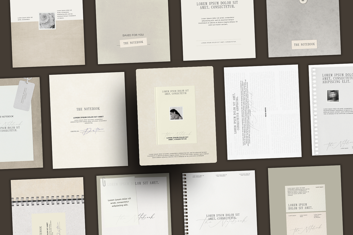 THE NOTEBOOK Instagram Templates, a Social Media Template by Patrace Studio (Photo 1 of 10)