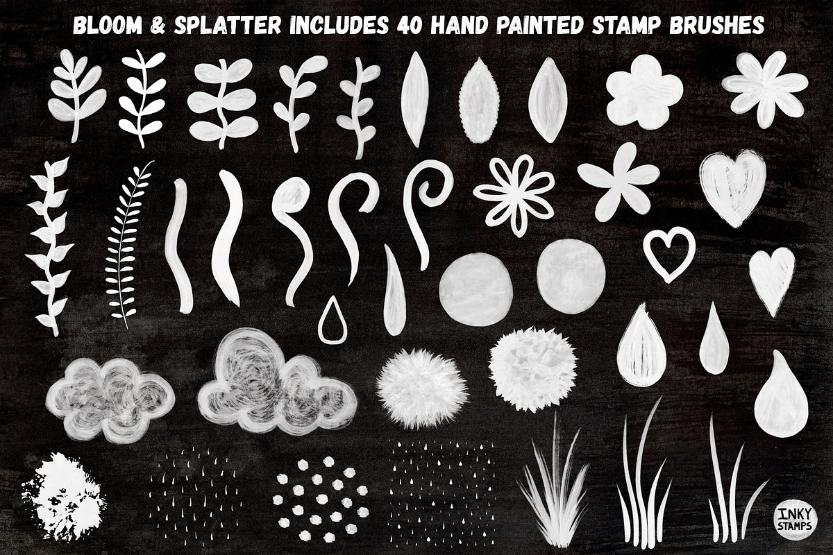 Earthy Stamp Brushes - Procreate, a Brush Add-On by INKY STAMP BRUSHES (Photo 2 of 10)