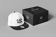 Cap & Box Mock-up, a Hat Mockup by Yogurt86 (Thumbnail 5 of 7)