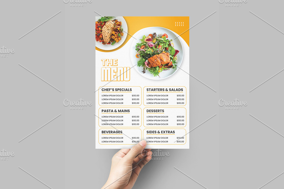 Modern A4 Food Menu Template, a Brochure Template by vectorlnk (Photo 4 of 6)