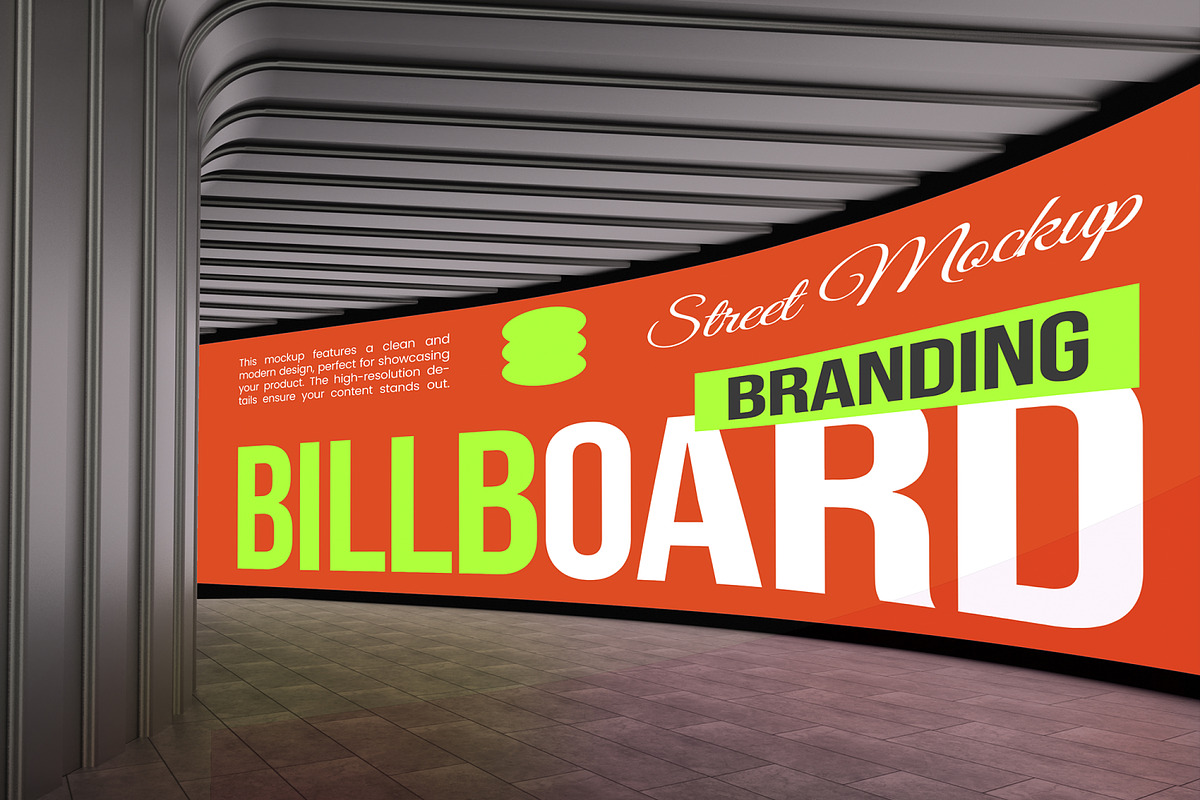 Street Billboard Mockup, an Advertising Mockup by Unerispace