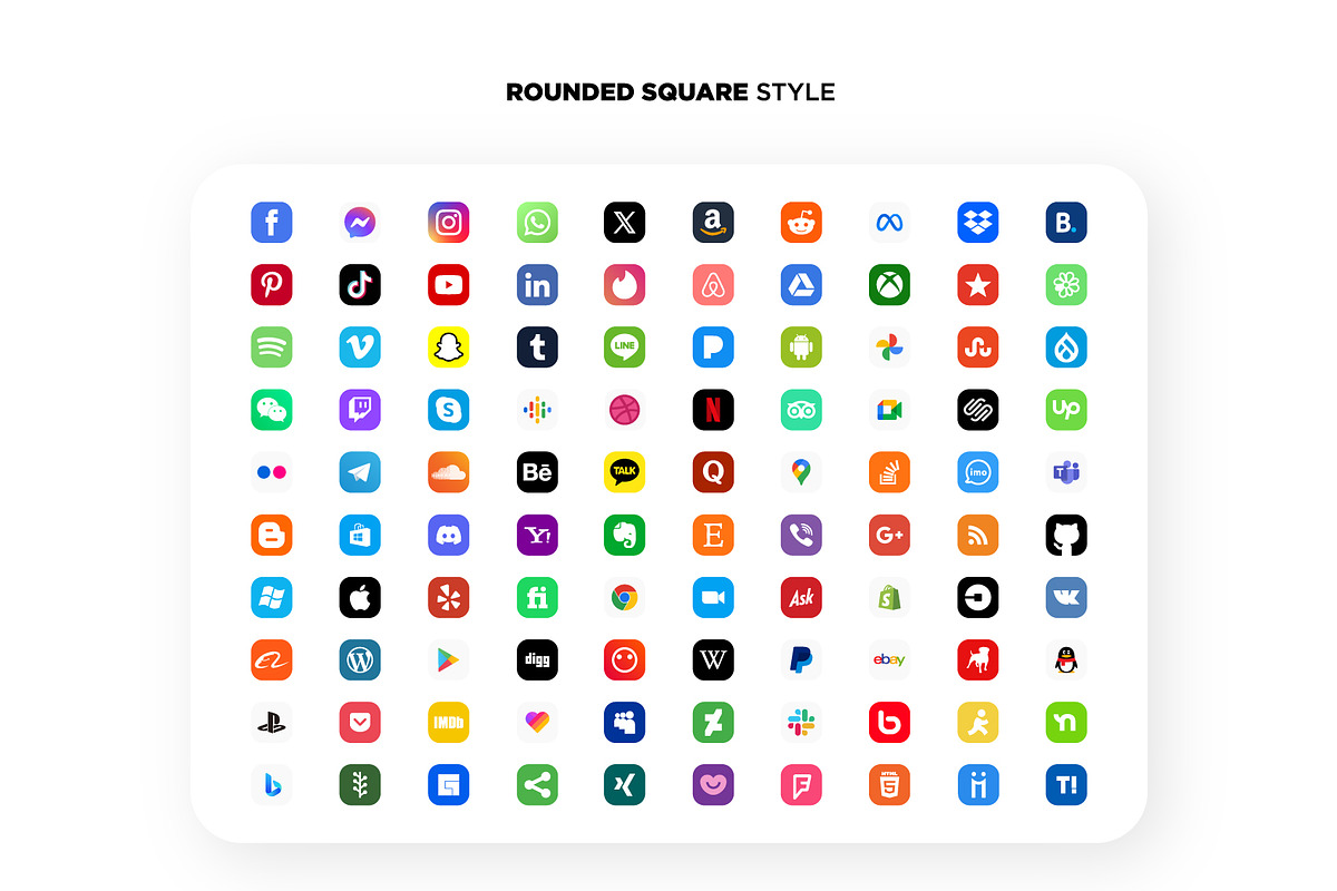 Social media icons set, an Icon by Team_Ultra_Graphics (Photo 8 of 13)